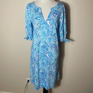 Lilly Pulitzer Easley Short Sleeve Dress (Size Small - Amalfi Blue)